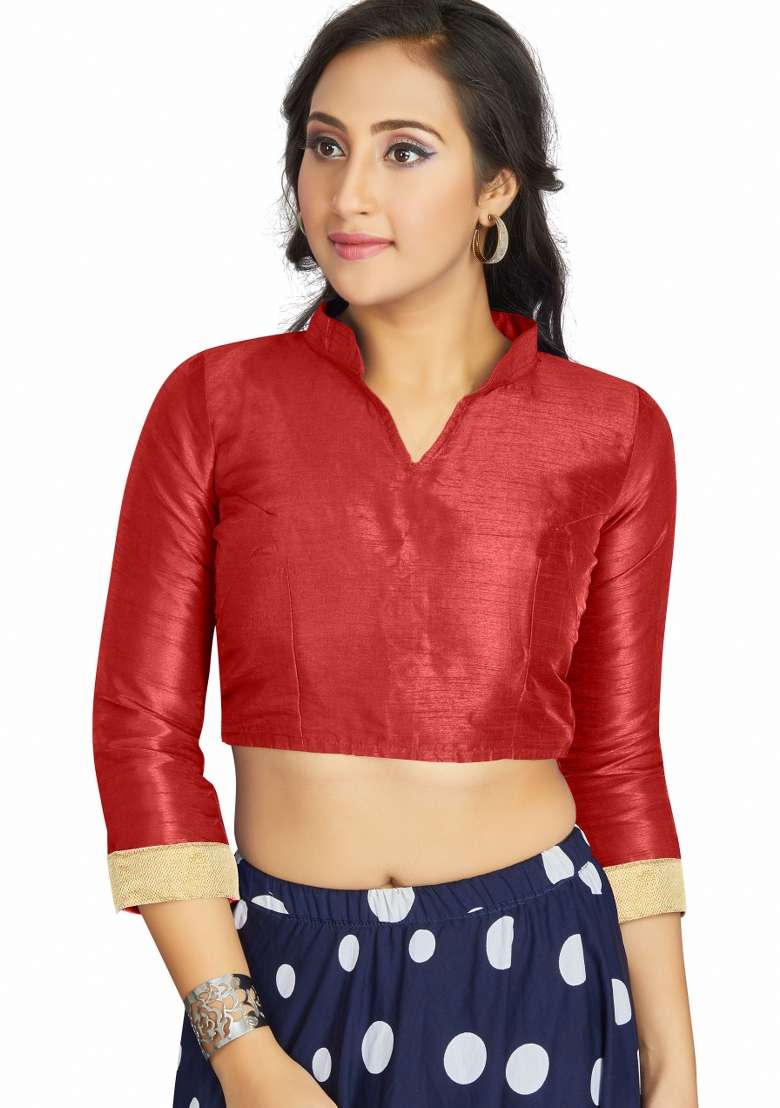 Red Silk Blouse - Indya