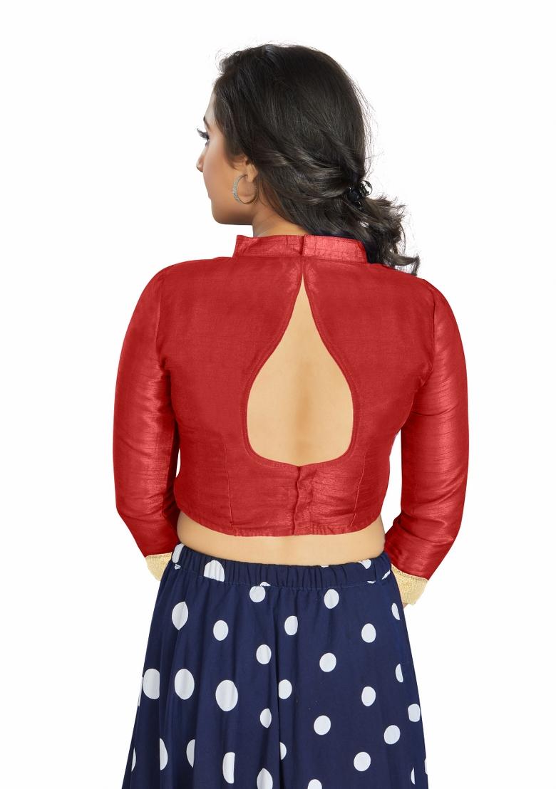 Red Silk Blouse - Indya