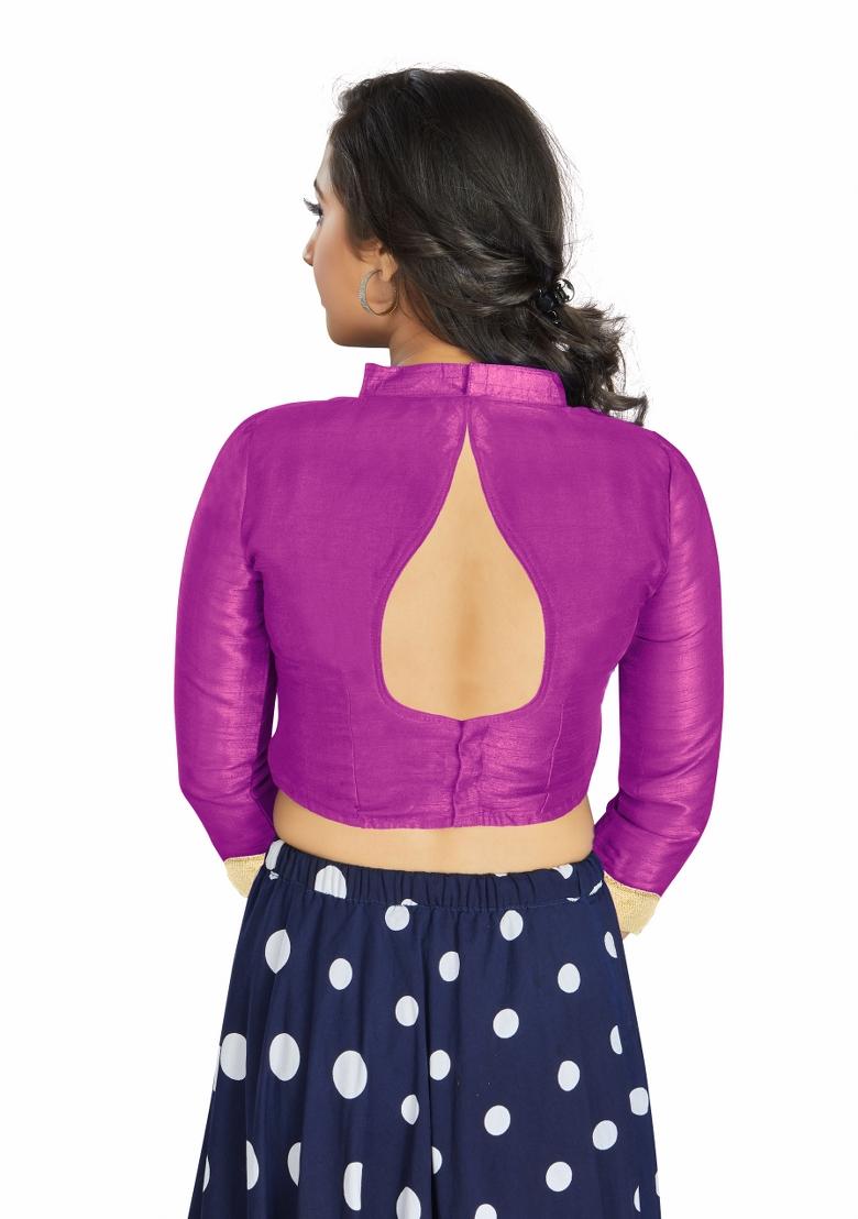 Purple Silk Blouse - Indya