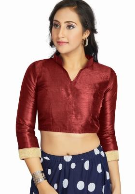 Maroon Silk Blouse