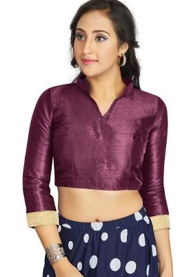 Dark Purple Silk Blouse