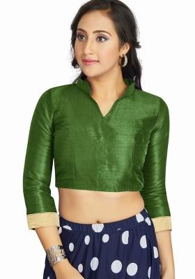 Mehendi Silk Blouse