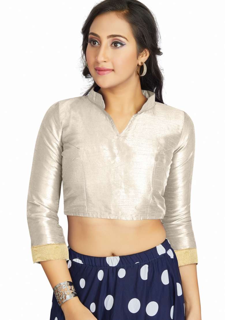 Off White Silk Blouse - Indya