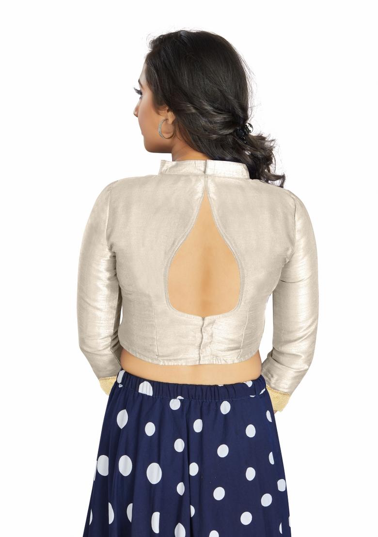 Off White Silk Blouse - Indya