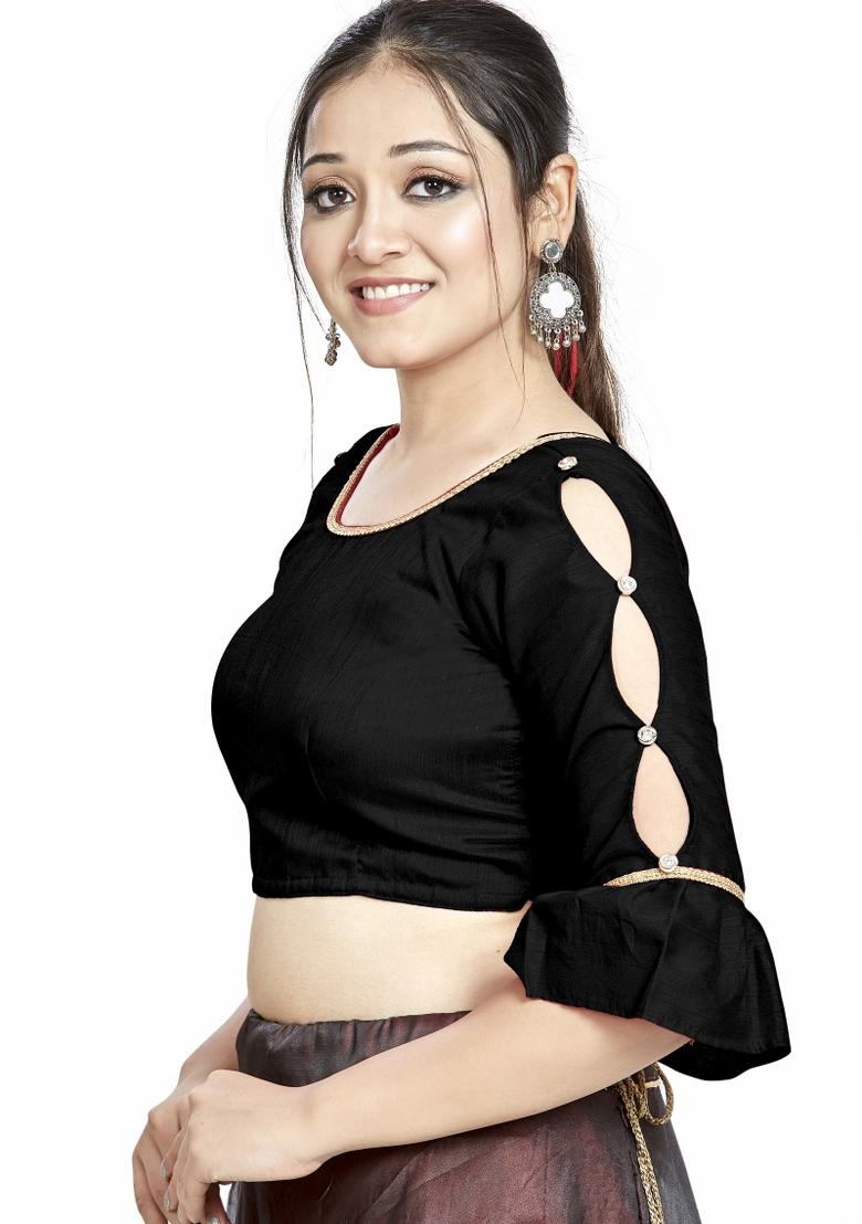 Black Silk Blouse - Indya