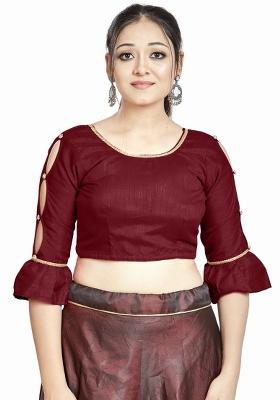 Maroon Silk Blouse
