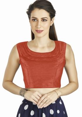 Orange Silk Blouse