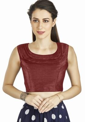 Maroon Silk Blouse