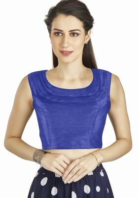 Royal Blue Silk Blouse