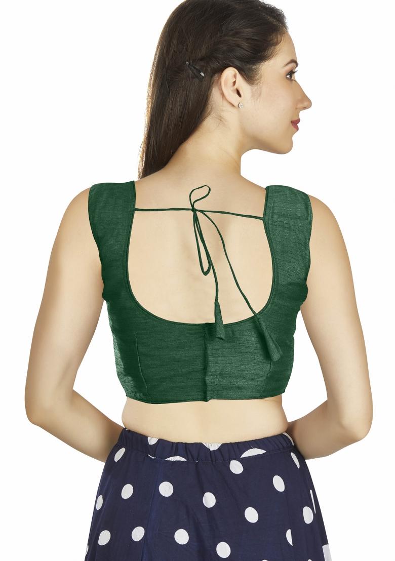 Green Silk Blouse - Indya