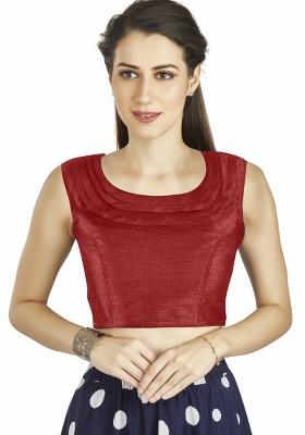 Red Silk Blouse