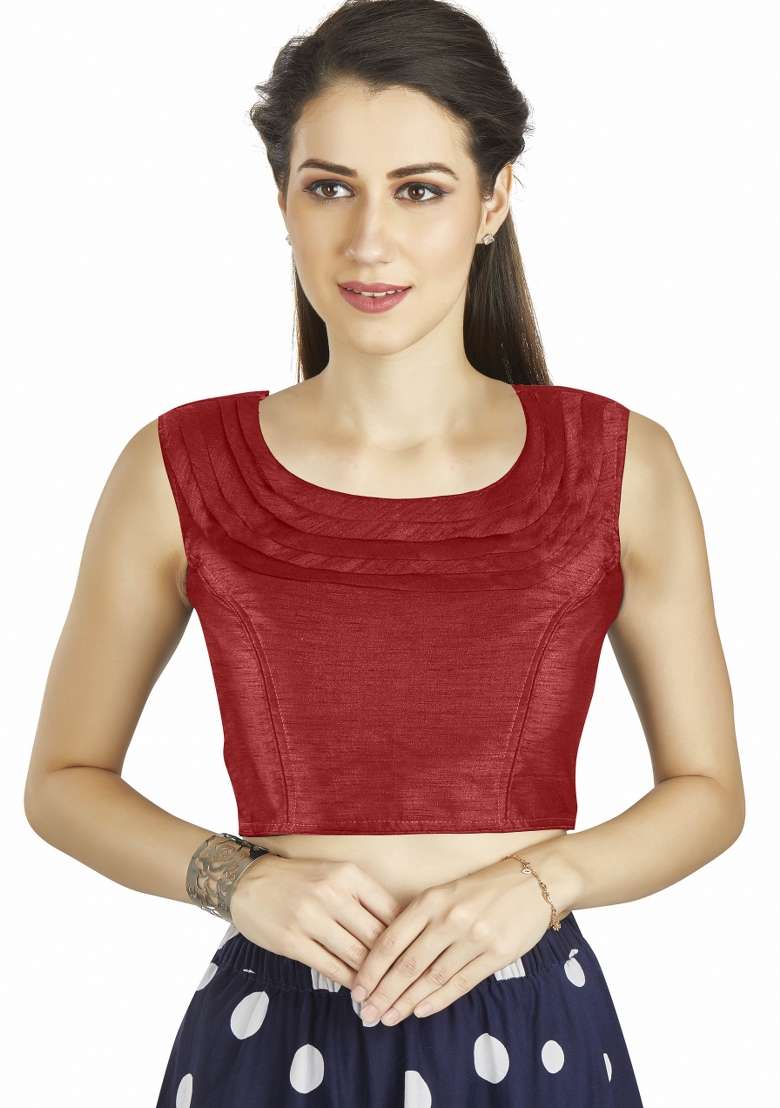 Red Silk Blouse - Indya