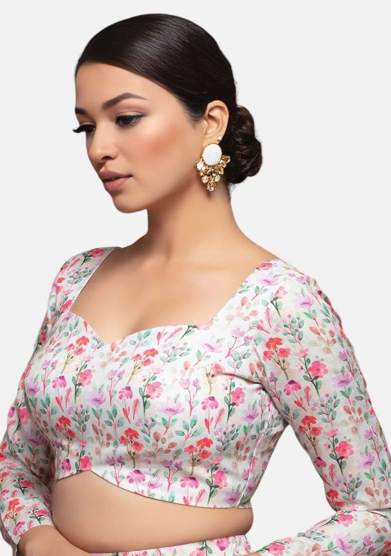 White Cotton Blouse - Indya