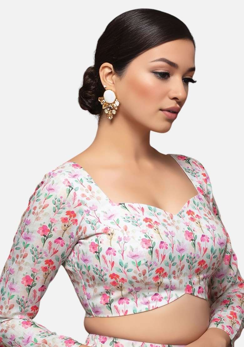 White Cotton Blouse - Indya