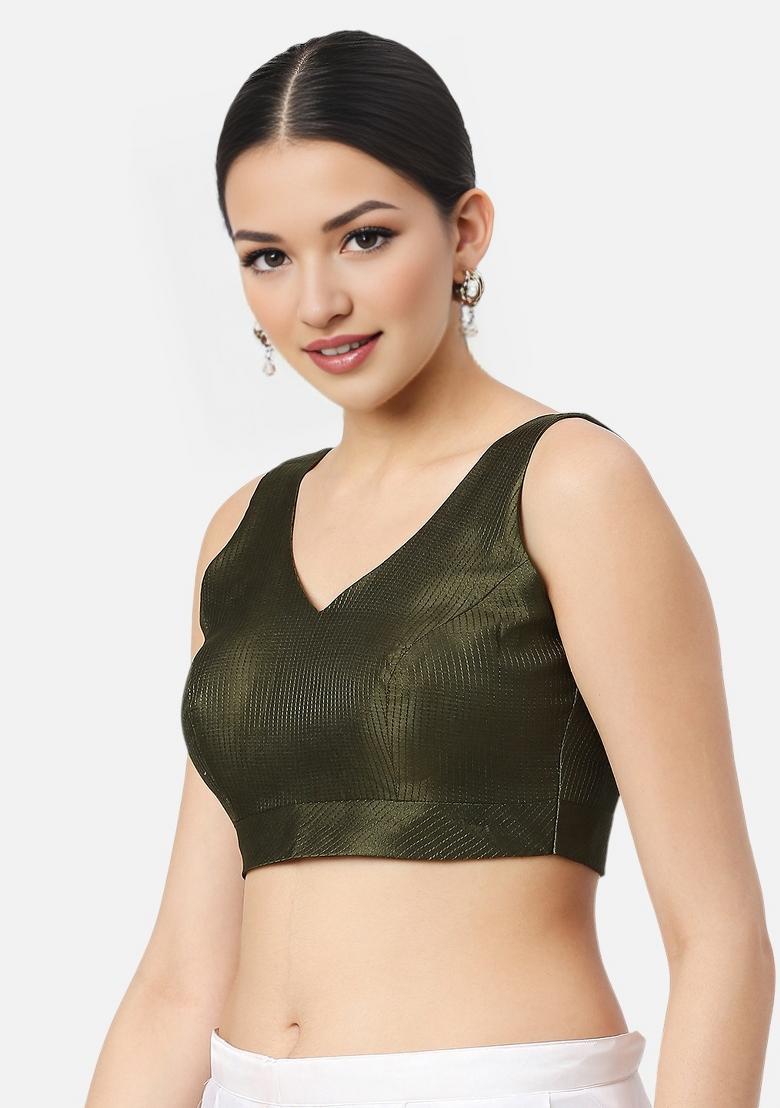 Mehendi Silk Blouse - Indya