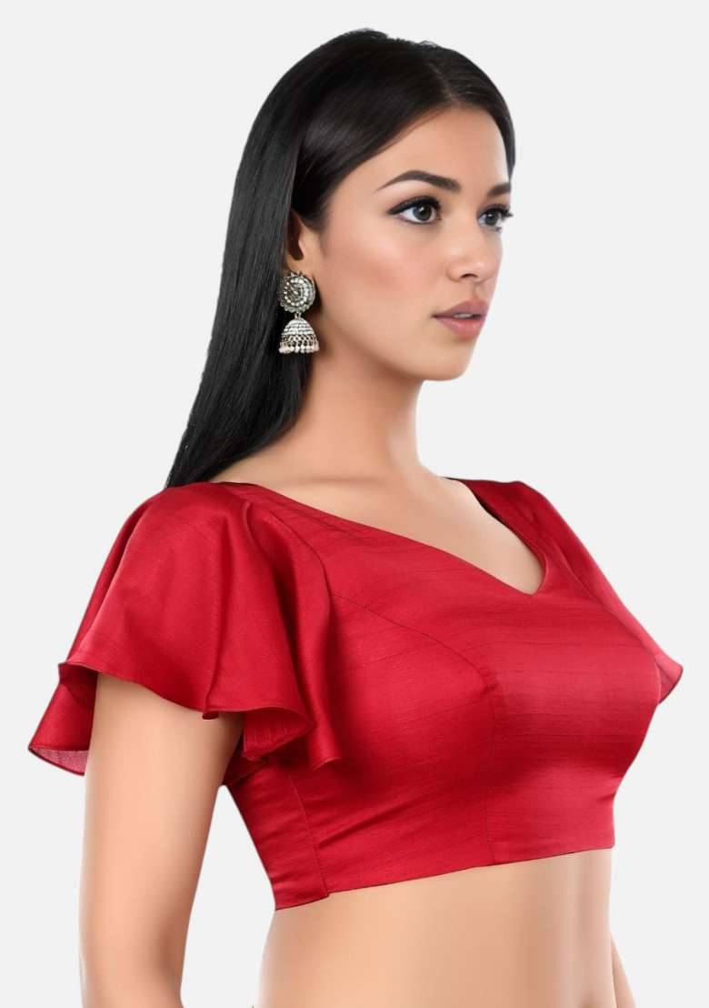 Red Silk Blouse - Indya