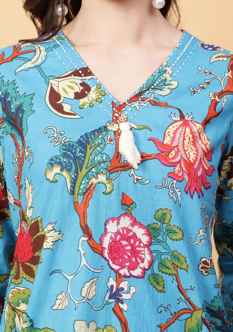 Black embroidered Cotton Co Ords Sets