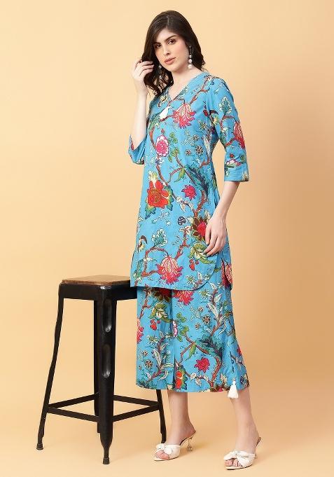 Black embroidered Cotton Co Ords Sets