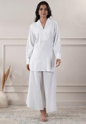 Black embroidered Cotton Co Ords Sets