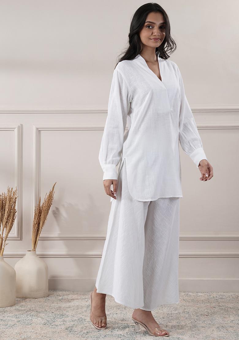 Black embroidered Cotton Co Ords Sets