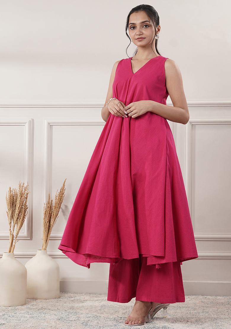 Royal Blue embroidered Cotton Co Ords Sets