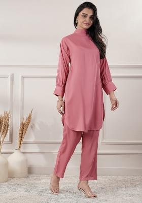 Pink embroidered Cotton Dress