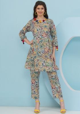 Multi Embellishment Cotton Co Ord Set