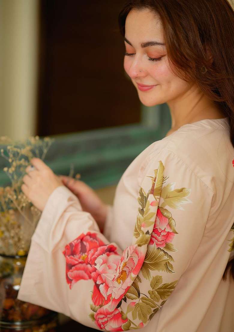 White Floral Print Rayon Co Ord Set - Indya
