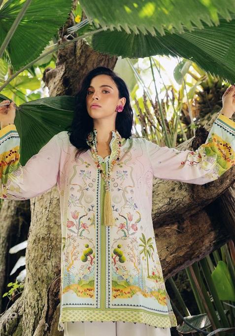 Pink Printed Rayon Co-ords Set