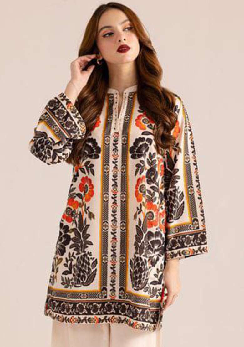 Black Printed Rayon Pakistani Suit Set - Indya