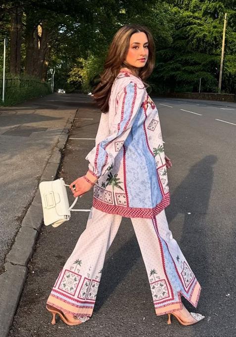 Black Printed Rayon Co-ords Set