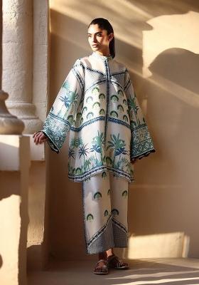 Blue Printed Rayon Co-ords Set