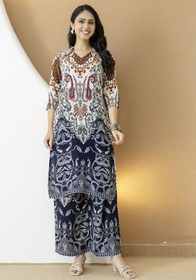 Multicolor Printed Rayon Co Ord Set