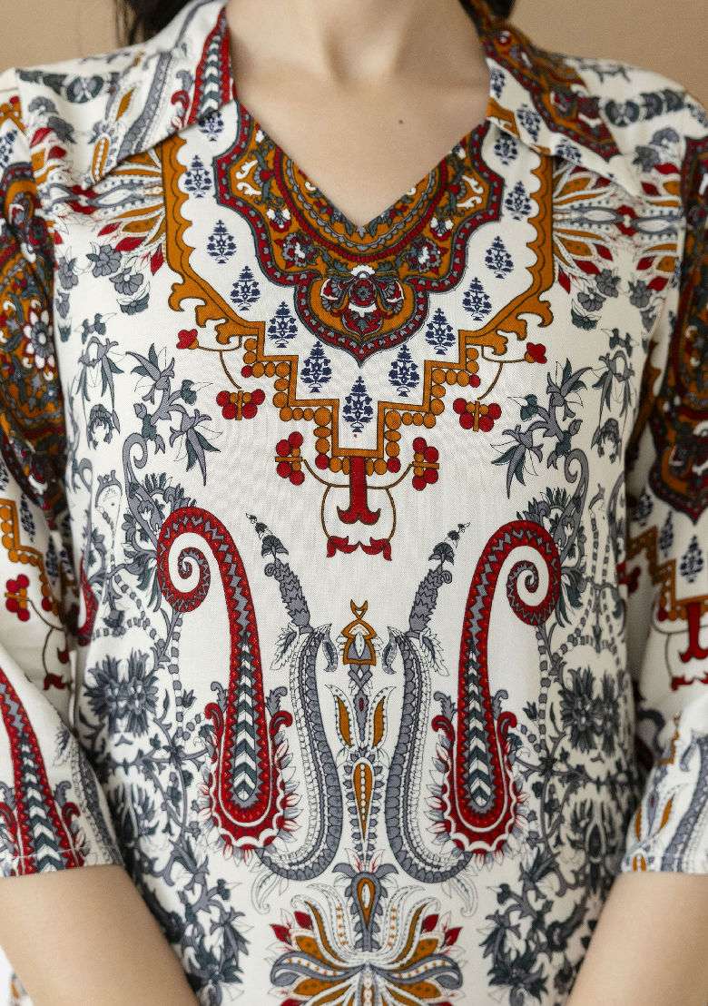 Multicolor Printed Rayon Co Ord Set - Indya