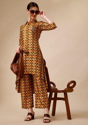 Multicolor Embroidery Rayon Co Ord Set