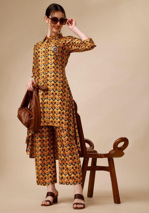 Multicolor Embroidery Rayon Co Ord Set