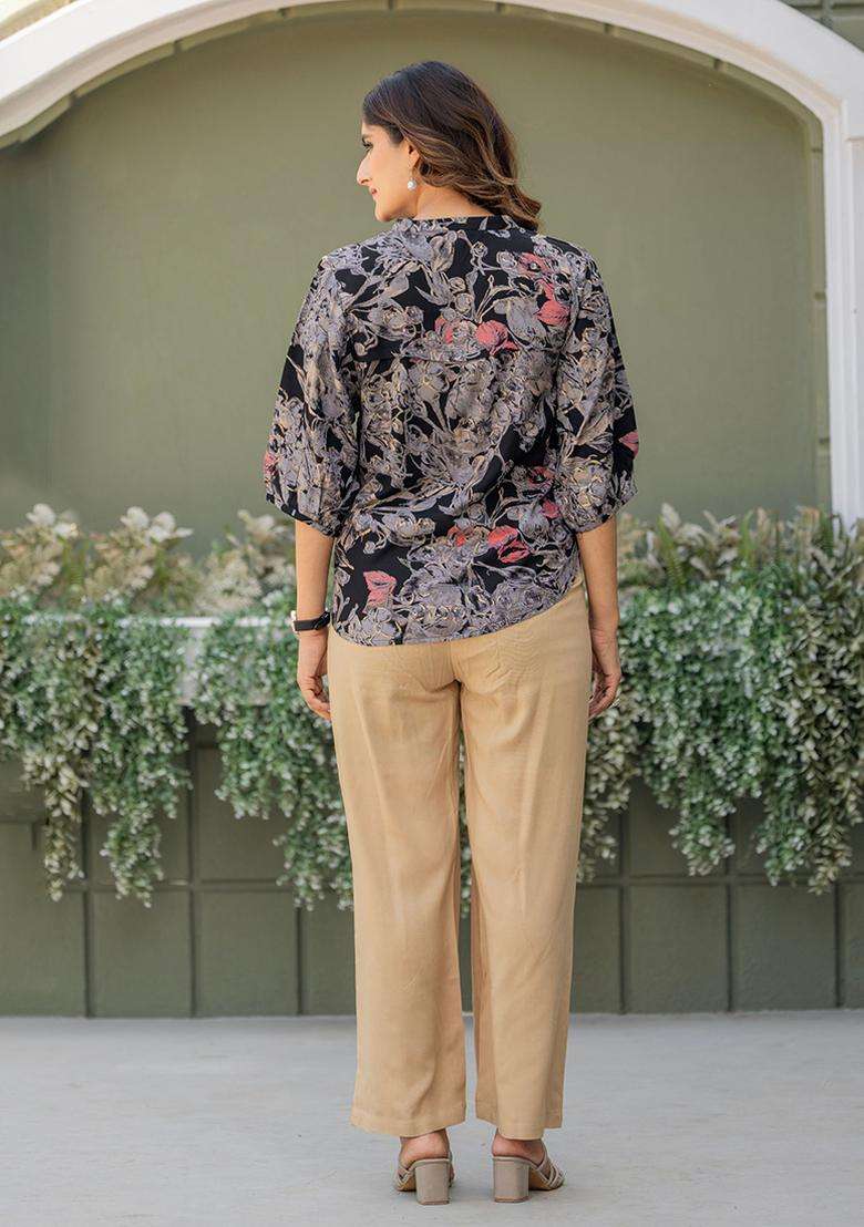 Multicolor Printed Viscose Rayon Kurta Set - Indya