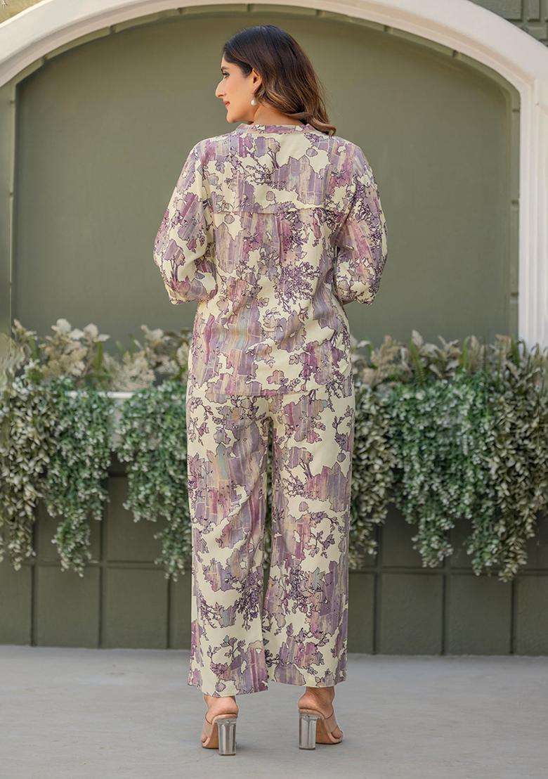 Multicolor Printed Viscose Rayon Kurta Set - Indya