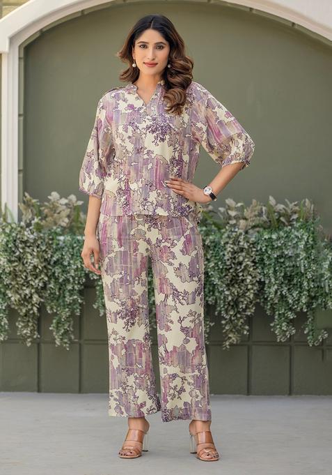 Multicolor Printed Viscose Rayon Kurta Set