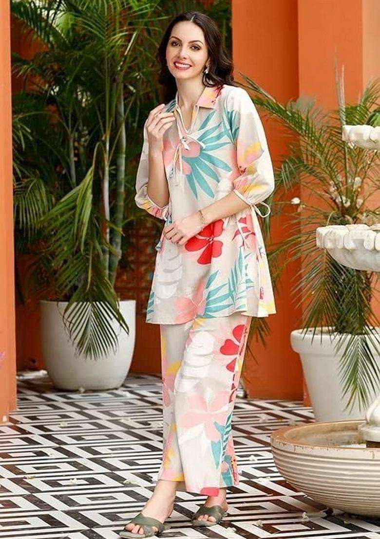 Multicolor Printed Cotton Co Ord Sets - Indya
