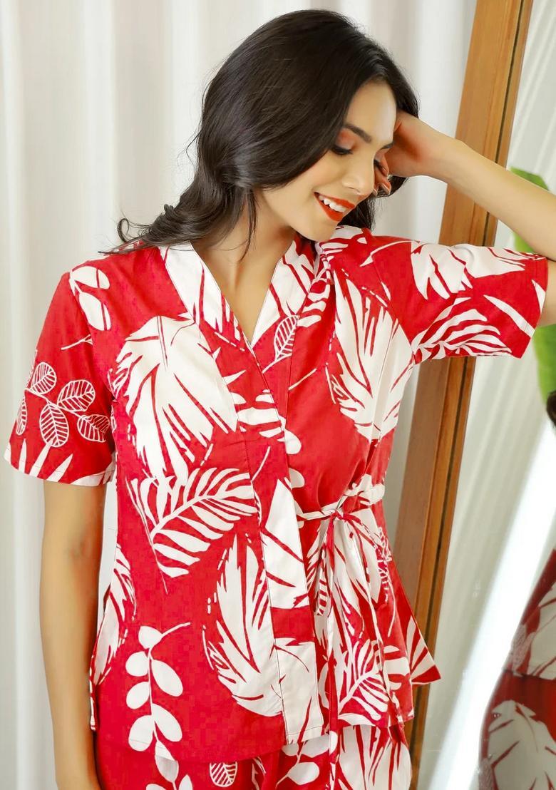 Mint Green Printed Cotton Co Ord Sets - Indya