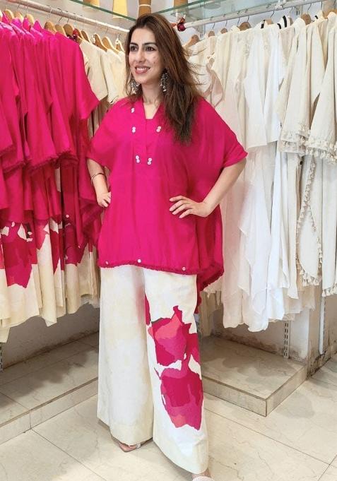 Pink Printed Cotton Co Ord Sets