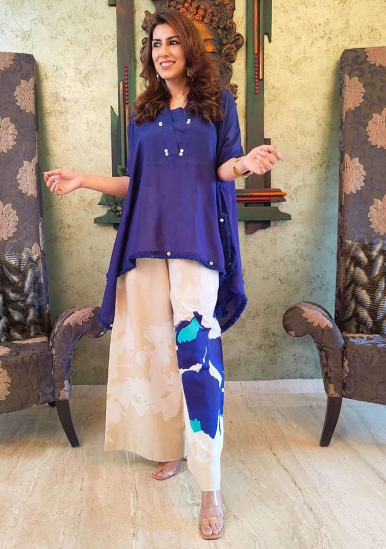 Blue Printed Cotton Co Ord Sets - Indya