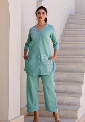 Blue Printed Cotton Co Ord Sets