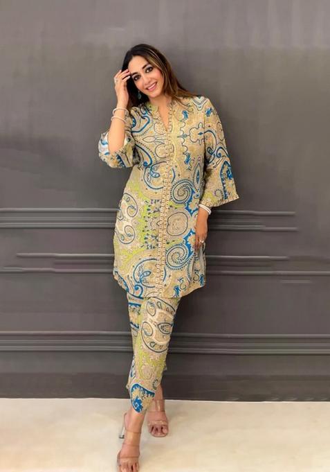 Pista Printed Rayon Co Ord Sets