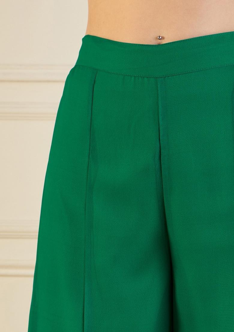 Green Printed Rib Co-Ords Set - Indya