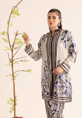 Grey Printed Cotton Co Ord Set