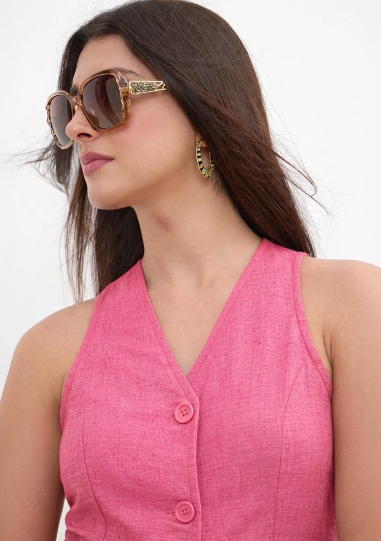 Pink Solid Cotton Co Ords Set - Indya