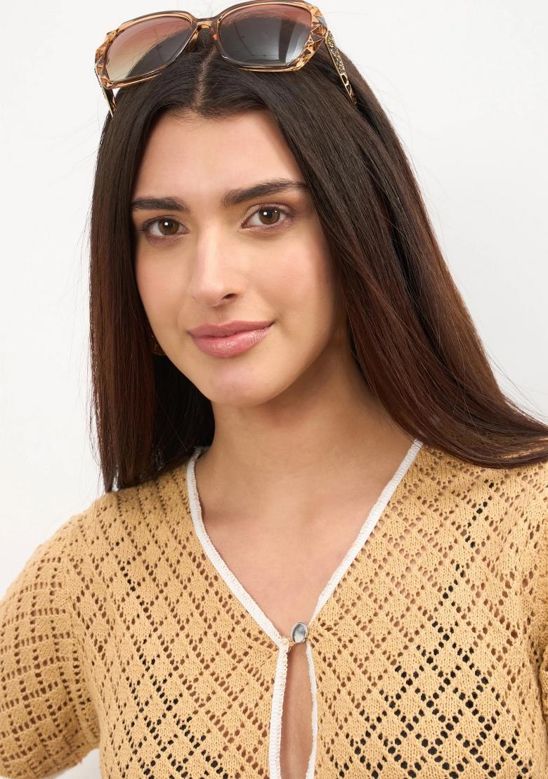 Beige Solid Cotton Co Ords Set - Indya