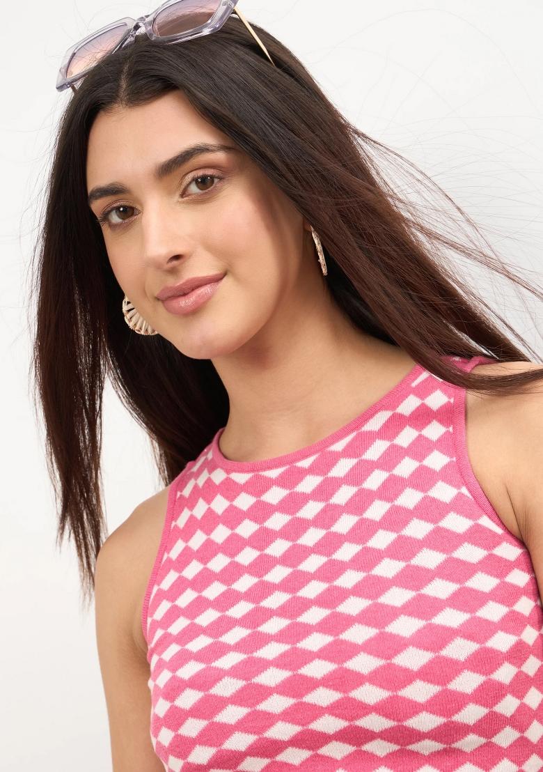 Pink Dyed Cotton Co Ords Set - Indya